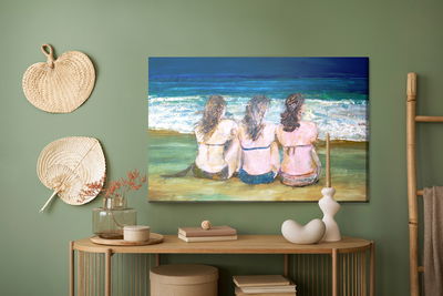 Ljuddämpande tavla - Three women at the seaside