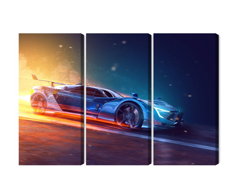 Ljuddämpande tavla - 3d futuristic sports car