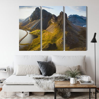 Ljuddämpande tavla - 3d aerial view of icelandic