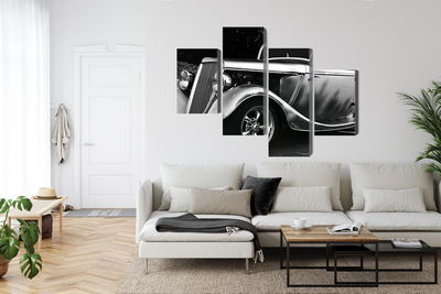 Ljuddämpande tavla - Vintage style hot rod car