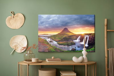 Ljuddämpande tavla - Icelandic waterfalls