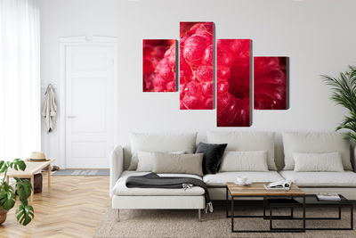 Ljuddämpande tavla - Raspberries on a macro scale