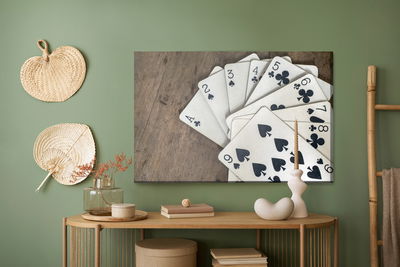 Ljuddämpande tavla - Cards with black symbols