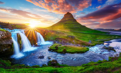 Ljuddämpande tavla - View of the kirkjufellsfoss