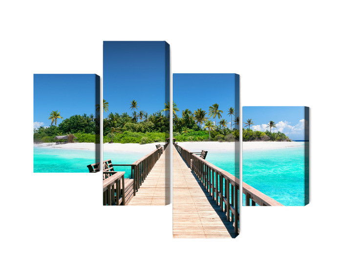 Ljuddämpande tavla - 3d pier in the maldives