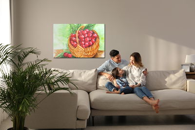 Ljuddämpande tavla - A basket of cherries