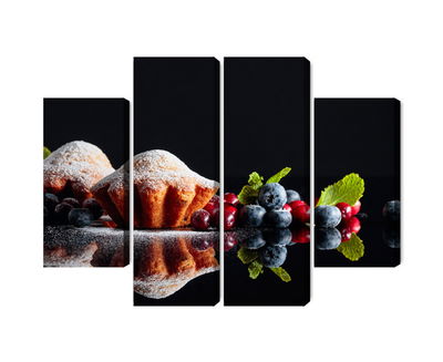 Ljuddämpande tavla - Muffins with fruits