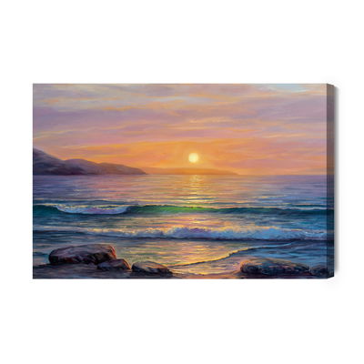 Ljuddämpande tavla - Sunrise and the sea