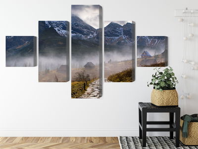 Ljuddämpande tavla - Misty landscape with hala