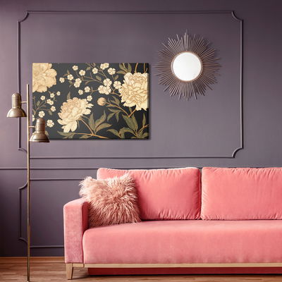 Ljuddämpande tavla - Peonies with stems