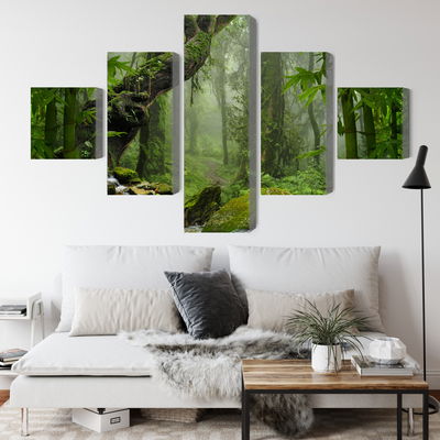 Ljuddämpande tavla - The green of the rain forest