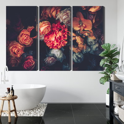 Ljuddämpande tavla - Colorful flowers for vintage