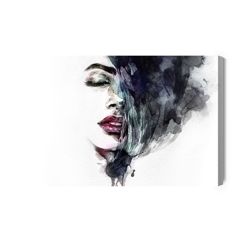 Ljuddämpande tavla - Watercolor female face