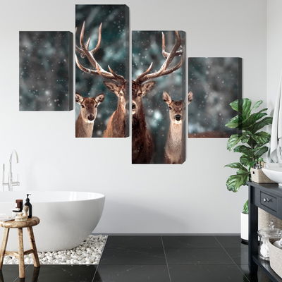 Ljuddämpande tavla - A deer and two does