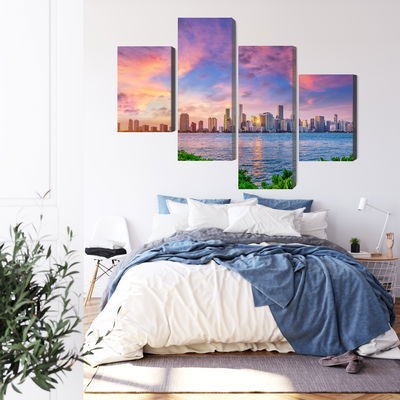 Ljuddämpande tavla - Panorama of miami during