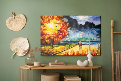 Ljuddämpande tavla - In love with the autumn park