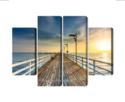 Ljuddämpande tavla - Wooden pier on the baltic sea