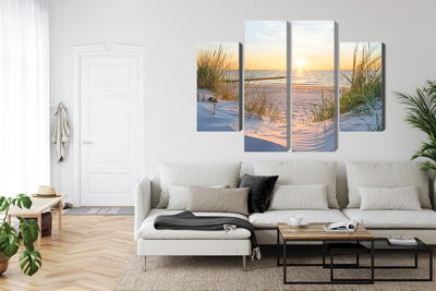 Ljuddämpande tavla - Sunset on the baltic sea 3d