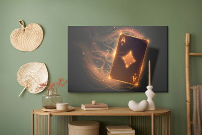 Ljuddämpande tavla - Ace with fire effect