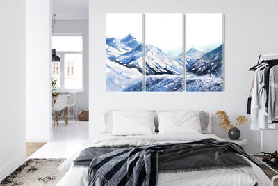 Ljuddämpande tavla - Watercolor mountain peak