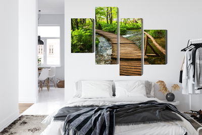 Ljuddämpande tavla - Wooden pier in the forest