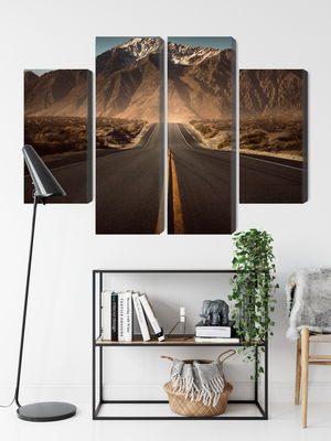 Ljuddämpande tavla - Road to the mountains 3d