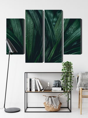 Ljuddämpande tavla - Dark green leaves on a macro