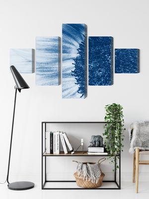 Ljuddämpande tavla - Blue sunflower on a macro