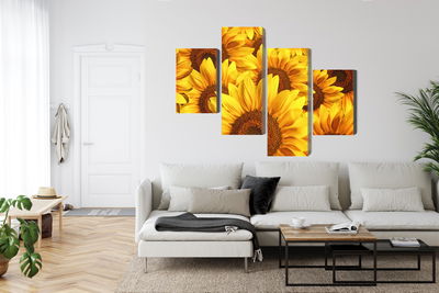 Ljuddämpande tavla - 3d sunflower flowers