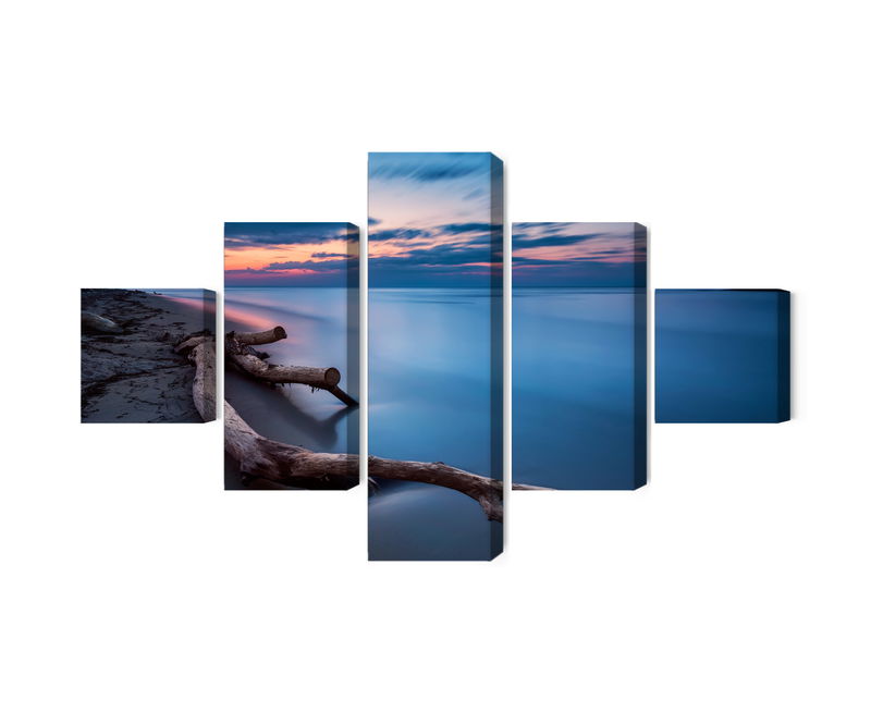 Ljuddämpande tavla - The sea landscape at evening