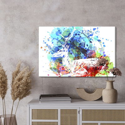 Ljuddämpande tavla - Deer in an abstract version