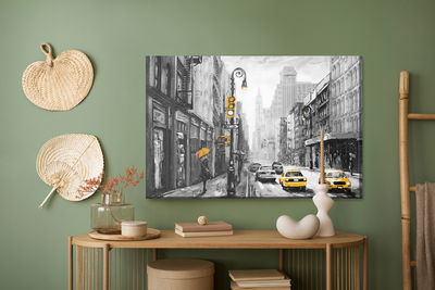 Ljuddämpande tavla - View on a painterd New York