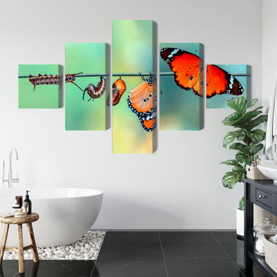 Ljuddämpande tavla - Colorful caterpillars