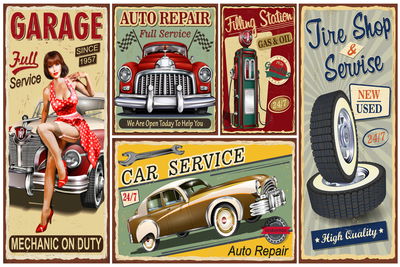 Ljuddämpande tavla - Collage of old plates