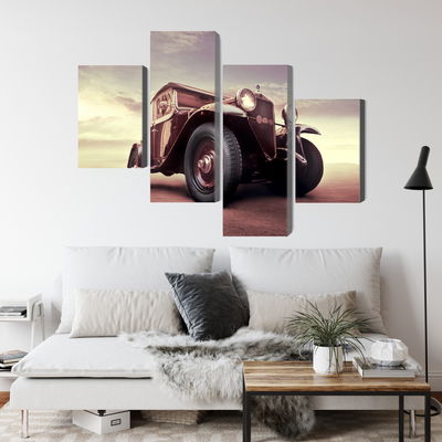 Ljuddämpande tavla - Vintage car with a 3d effect