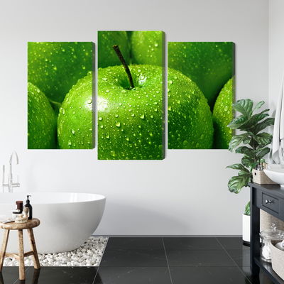 Ljuddämpande tavla - Green apples on a macro scale