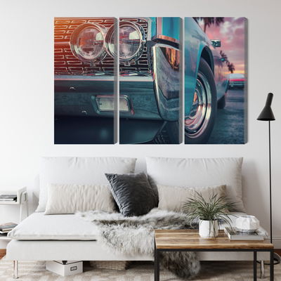 Ljuddämpande tavla - Retro style cars