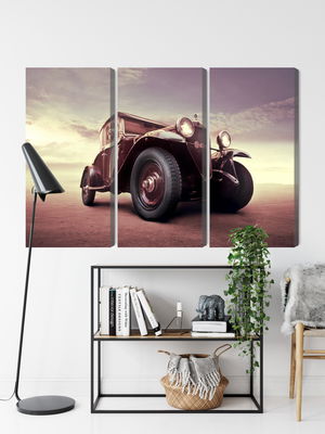 Ljuddämpande tavla - Vintage car with a 3d effect
