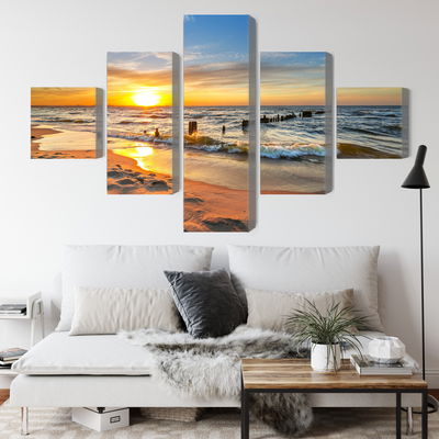 Ljuddämpande tavla - Baltic sea at sunset