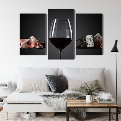 Ljuddämpande tavla - A glass of red wine