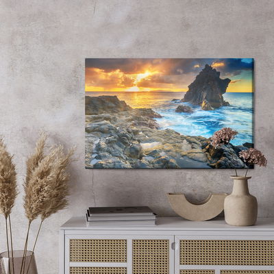 Ljuddämpande tavla - Sunset over the water