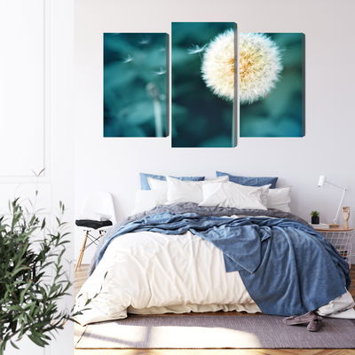 Ljuddämpande tavla - Dandelion flower close up 3d