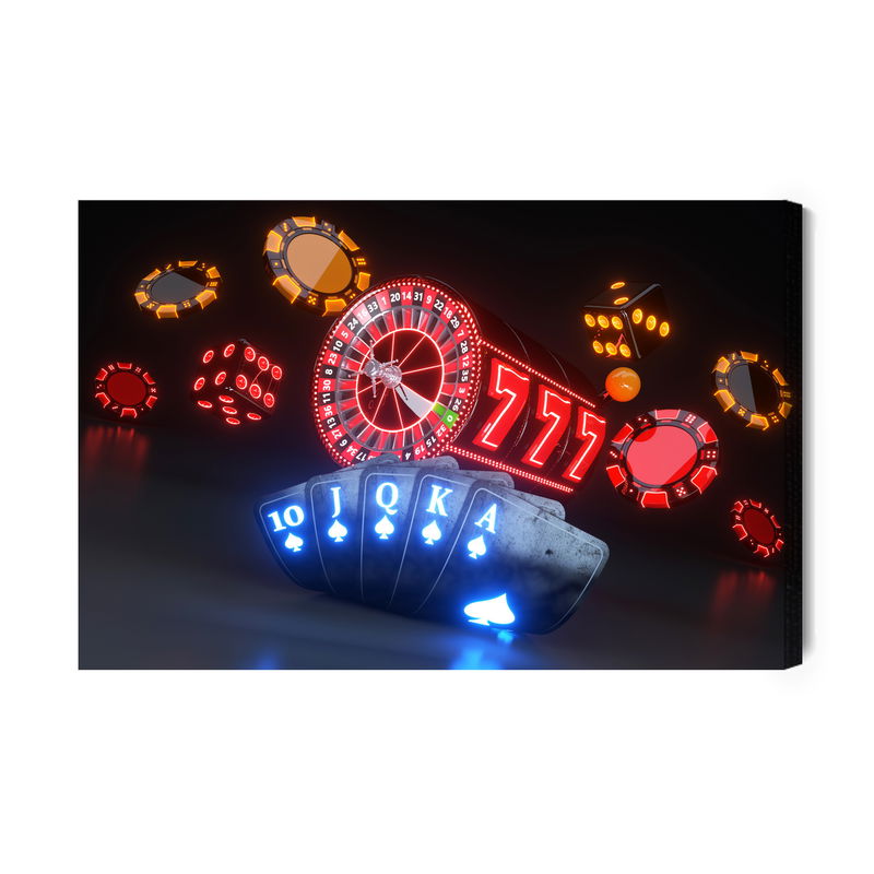 Ljuddämpande tavla - Casino neon concept