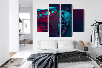 Ljuddämpande tavla - Front of a 3d sports car