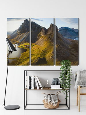 Ljuddämpande tavla - 3d aerial view of icelandic