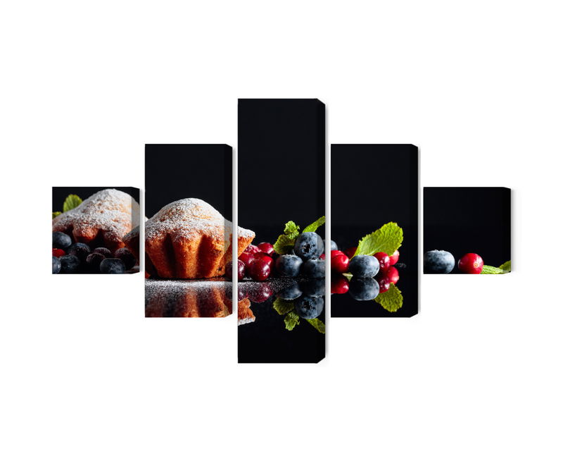 Ljuddämpande tavla - Muffins with fruits