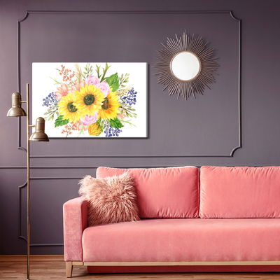 Ljuddämpande tavla - A floral composition as if