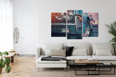 Ljuddämpande tavla - Retro style cars