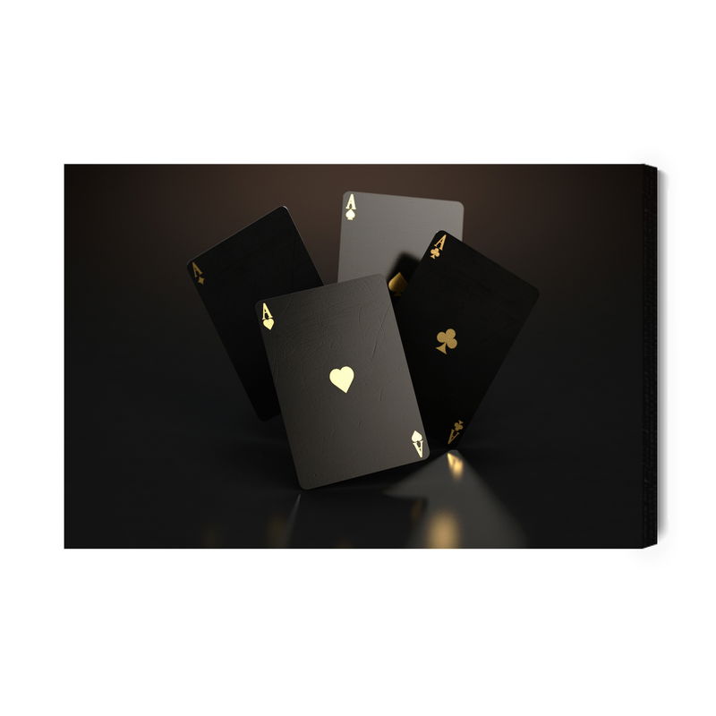 Ljuddämpande tavla - Cards with gold markings