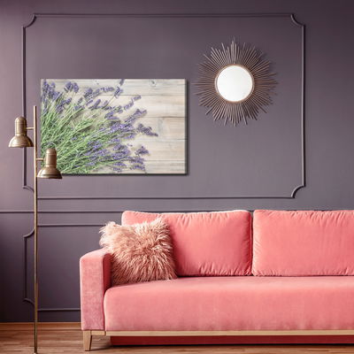 Ljuddämpande tavla - Lavender on a rustic wood